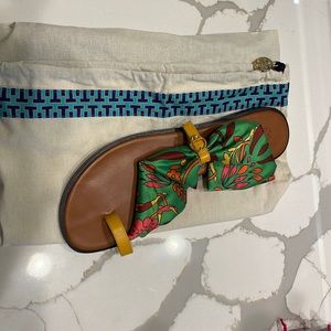 Tory Burch scarf sandals - never worn